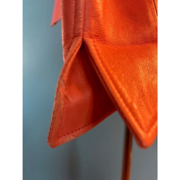 Lafayette 148 Leather Jacket Blazer Coral Fully Lined Butter Soft 2 Petite - Picture 14 of 14